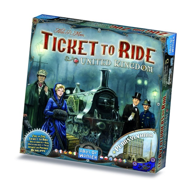 Ticket To Ride United Kingdom and Pennsylvania Expansion Pack Add-On