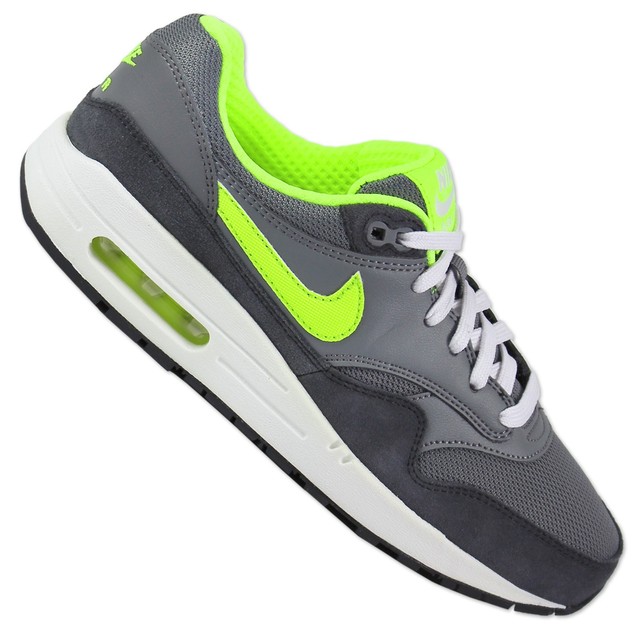 NIKE Air Max 1 Scarpe Da Ginnastica Sneaker Grigio Volt GIALLO NEON SCARPE 555766045 Taglia 38 NIKE Air Max 1 Scarpe Da Ginnastica Sneaker Grigio Volt GIALLO NEON SCARPE 555766045 Taglia 38