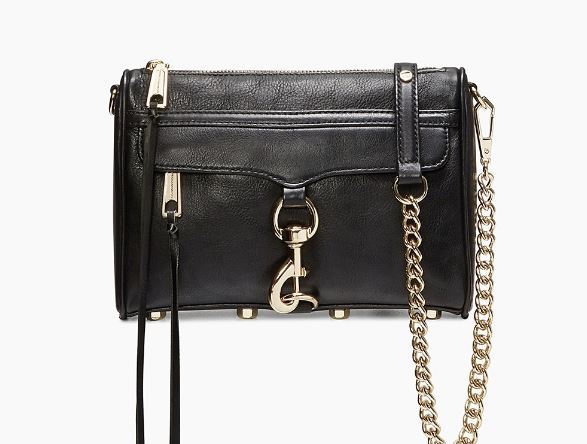 18c Rebecca Minkoff Black Leather Mini Mac Crossbody Bag Ebay Rebecca Minkoff Mini Mac Cross Body Handbag Black Gold