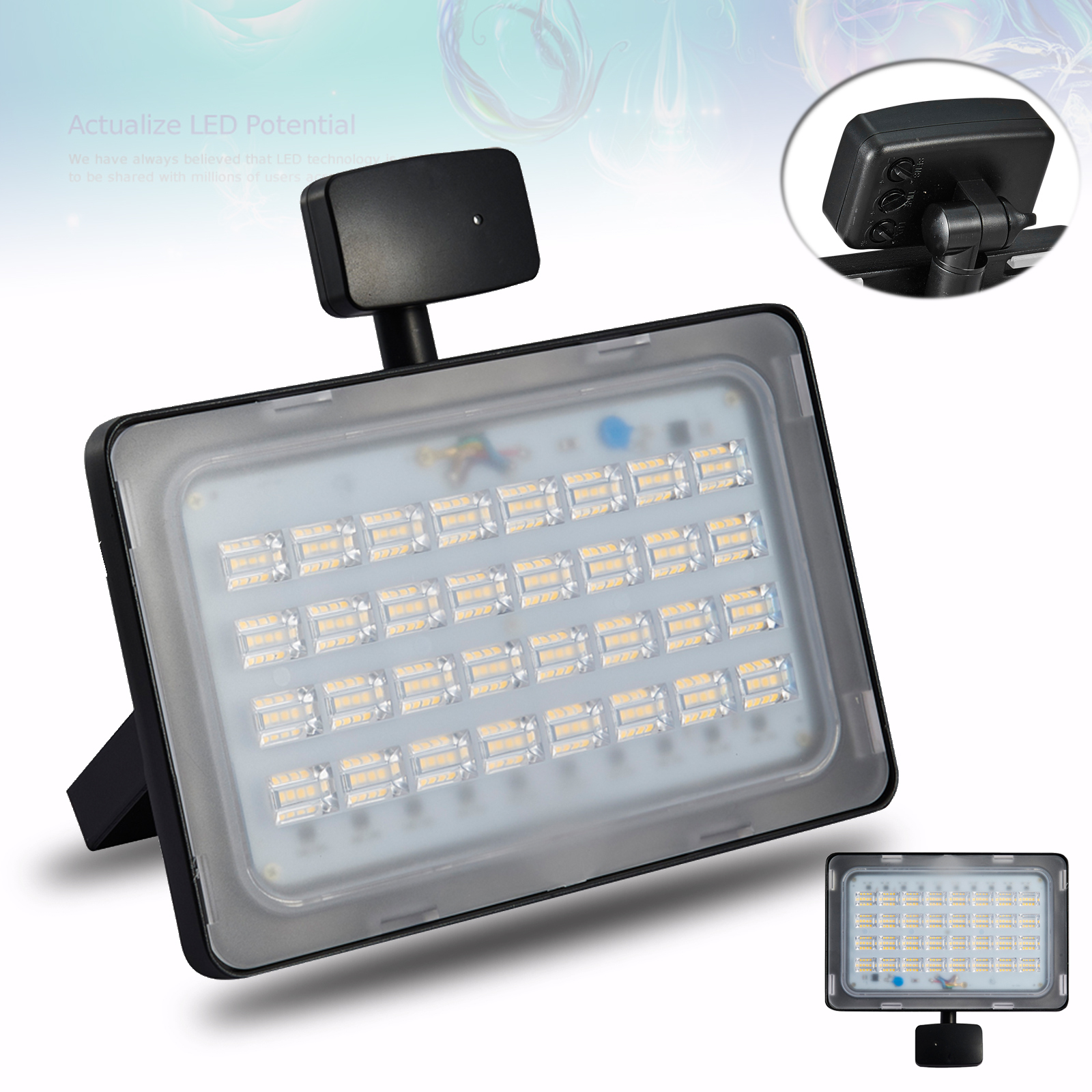 2x Viugreum 100w Led Floodlight Outdoor Garden Lamp Warm White Picture 1 Of 11