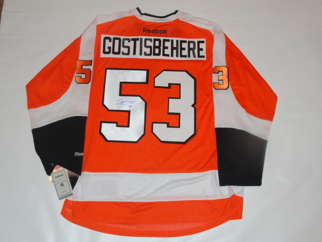 shayne gostisbehere signed philadelphia flyers reebok premier jersey shayne gostisbehere flyers jersey