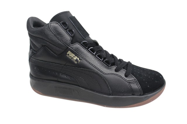 Puma Challenge Nero Lacci Hi Top Scarpe Da Ginnastica Da Uomo Pelle 356913 02 U68 Puma Challenge Nero Lacci Hi Top Scarpe Da Ginnastica Da Uomo Pelle 356913 02 U68