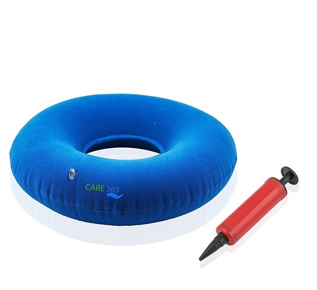 Inflatable Nylon PVC Donut Round Cushion Ring Pressure Sores With Pump