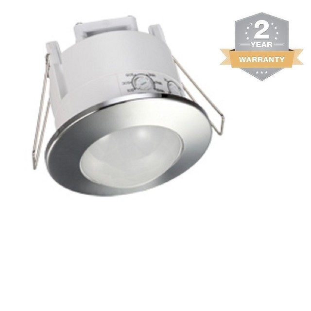 Recessed 360 Degree Pir Ceiling Occupancy Motion Sensor Detector Chrome 360 Degree Recessed Pir Ceiling Occupancy Motion Sensor Detector Light