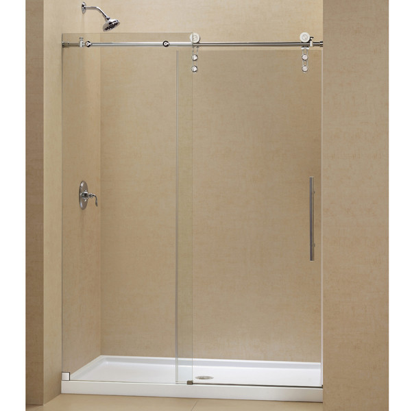 Dreamline Dl 6627c 07cl Enigma Z Frameless Sliding Shower Door And Dreamline Dl 6627c 07cl Enigma Z Frameless Sliding Shower Door And Slimline 34 X 60 Inch Base Center Drain