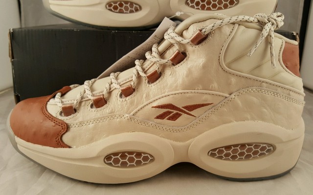 Reebok Question Mid Sz 9 SNS Sneakersnstuff Lux Iverson Ostrich ... REEBOK QUESTION MID SZ 9 SNS SNEAKERSNSTUFF LUX IVERSON OSTRICH BROWN BD2532