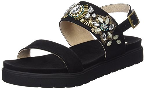 TG 39 EU La StradaBlack Suede Leather Look Sandal Sandali a Punta i3O TG 39 EU La StradaBlack Suede Leather Look Sandal Sandali a Punta i3O
