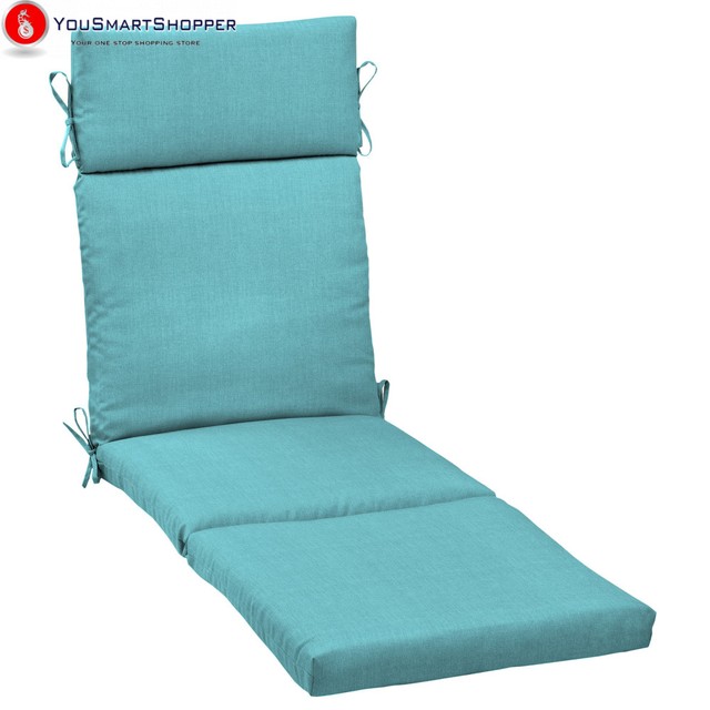 Mainstays Solid Turquoise Outdoor Patio Chaise Lounge Cushion Blue Mainstays Solid Turquoise Outdoor Patio Chaise Lounge Cushion