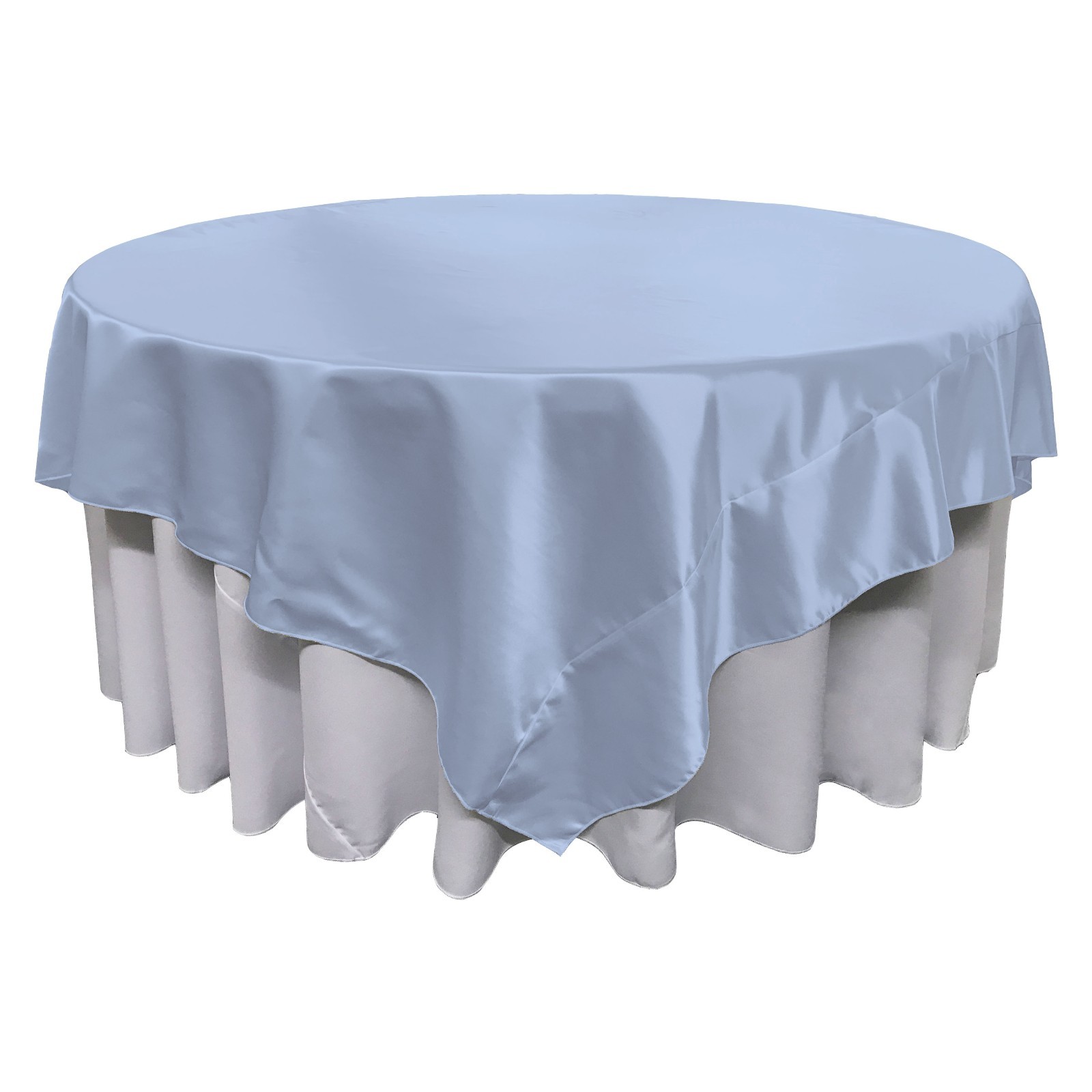 La Linen Square Bridal Satin Tablecloth 90 By Inch Made In Usa Picture 2 Of