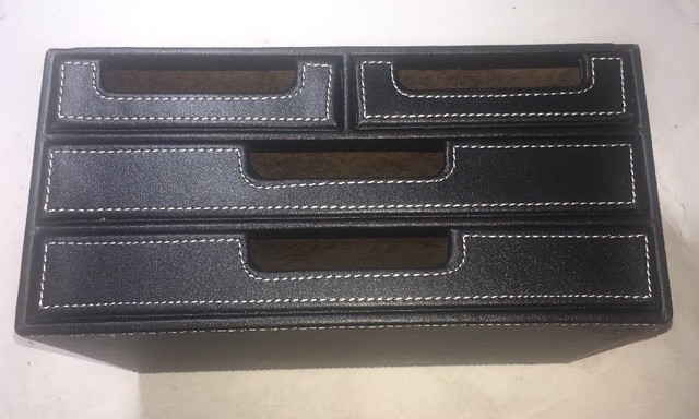 Kingfom 4 Litter Drawer Leather Office Desk Organizer Multi Kingfom 4 Small Drawer Pu Leather Office Desk Organizer Multi Functional Box
