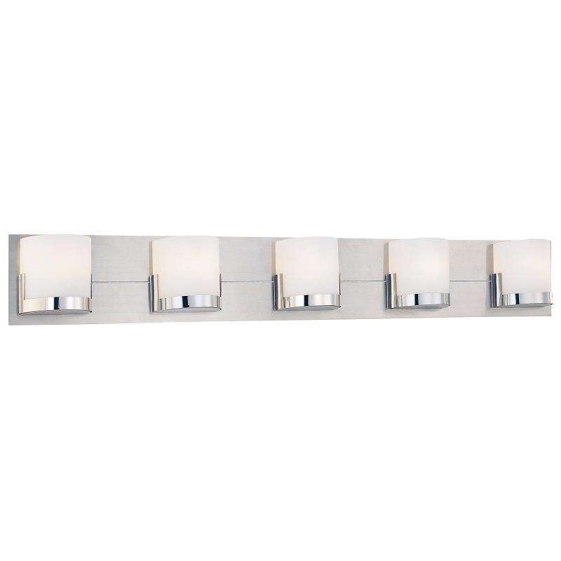 George Kovacs P5955 077 Convex 5 Light Bath Fixture Brushed Aluminum Picture 1 Of