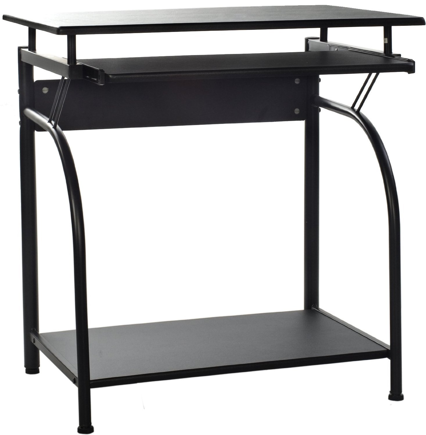 Computer Desk Workstation Shelf Pull Out Keyboard Tray Home Office Picture 1 Of 5