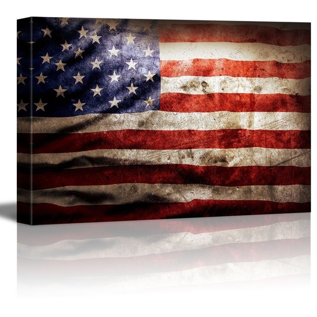 Framed American Flag Vintage Retro Canvas Art Prints Picture Wall ... Framed American Flag Vintage Retro Canvas Art Prints Picture Wall ...
