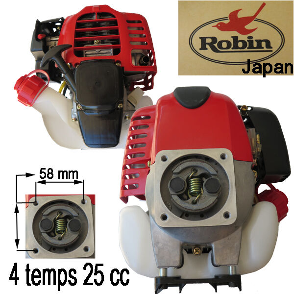  Moteur  Robin 4  temps  25 CC S adapte Mitsubishi 