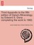 NEW Third Appendix To The Fifth Edition Of... BOOK (Paperback / softback)