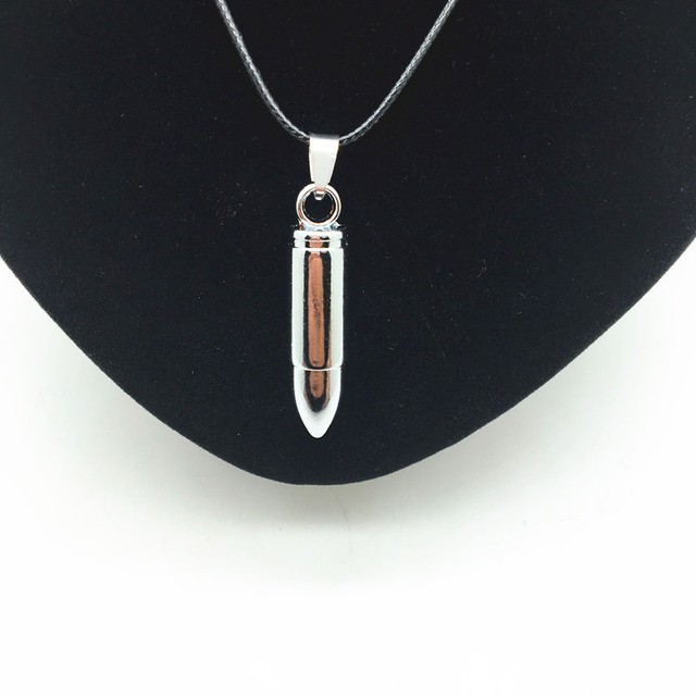 Men S Fashion Jewelry Force Silver Bullet Pendant Black Leather Men S Fashion Jewelry Force Silver Bullet Pendant Black Leather Necklace Gift 5