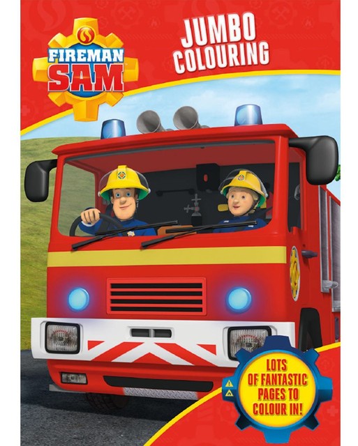Fireman Sam Jumbo Childrens Colouring Book Activity Boys Girls Ages 3