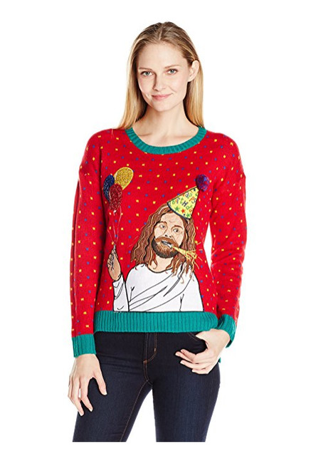 womens ugly christmas sweater jesus birthday plus size 2xl holiday plus size ugly christmas sweater