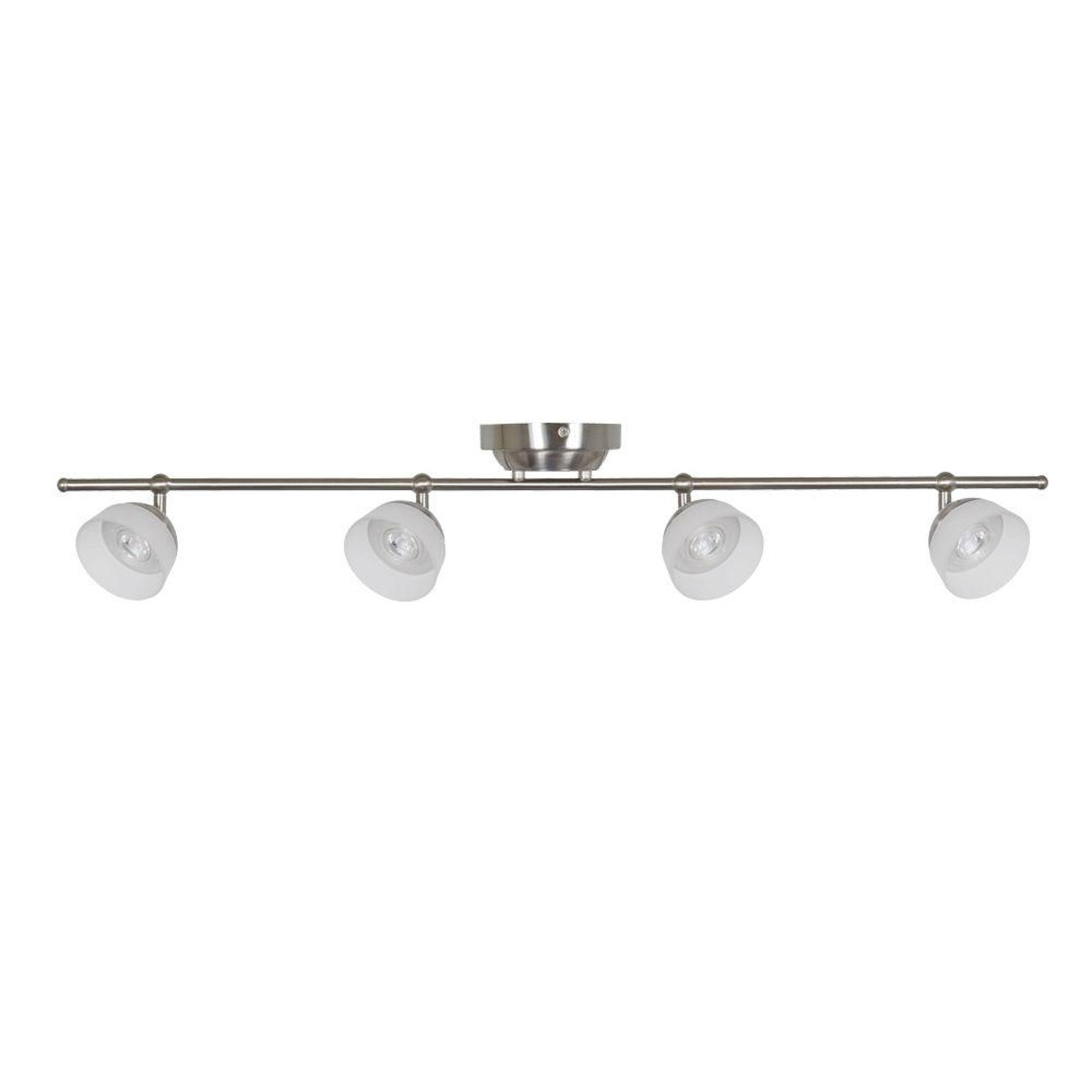 Hampton Bay Madison 3 Ft 4 Light Satin Nickel Led Fixed Track With Picture 1 Of