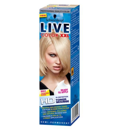 Schwarzkopf Live Color L Hd Toner Mousse M02 Champagne Blonde Schwarzkopf Live Hair Color L M02 Champagne Blonde Hi Definition Toner Mousse