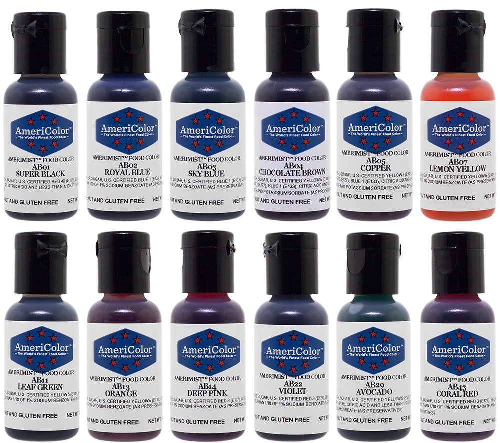Food Coloring AmeriColor AmeriMist Airbrush Kit, 12 .65 Ounce ... Food Coloring AmeriColor AmeriMist Airbrush Kit, 12 .65 Ounce ...