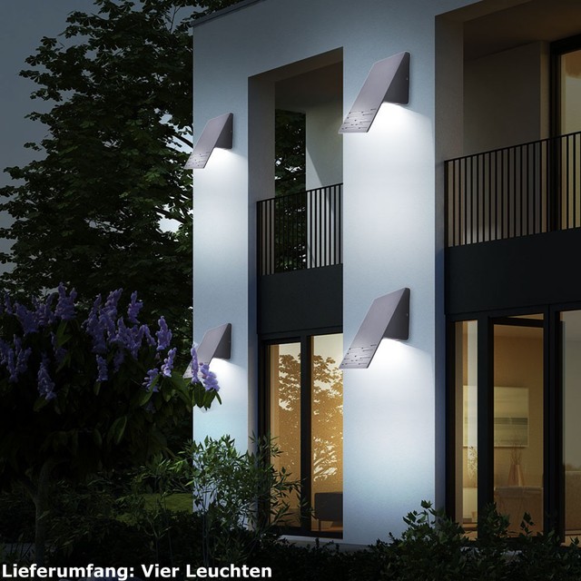 Set Of 4 Led House Wall Luminaires Ip44 Outdoor Lighting Balcony Set Of 4 Led House Wall Luminaires Ip44 Outdoor Lighting Balcony Lamps Spotlight