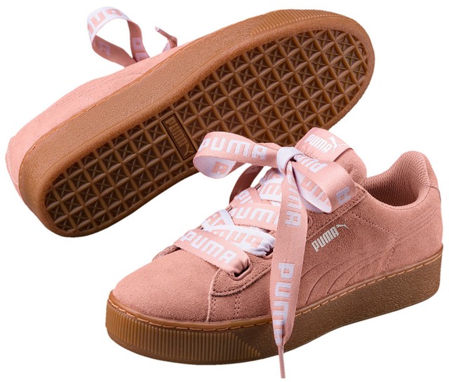 NUOVO Puma Vikky Platform RIBBON 365314 02 Donna Women Scarpe da Ginnastica Sneakers Peach NUOVO Puma Vikky Platform RIBBON 365314 02 Donna Women Scarpe da Ginnastica Sneakers Peach
