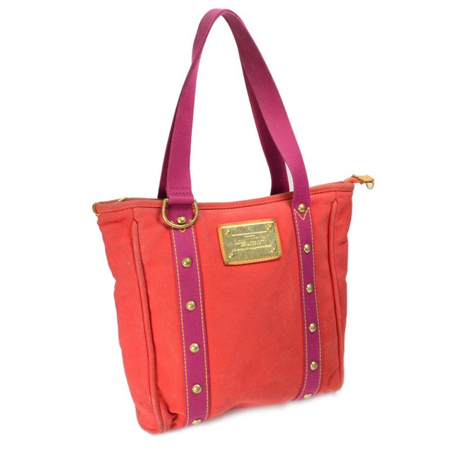 Auth Louis Vuitton Antigua Cabas Mm M40034 Tote Bag Red Canvas Ebay Auth Louis Vuitton Antigua Cabas Mm M40034 Tote Bag Red Canvas