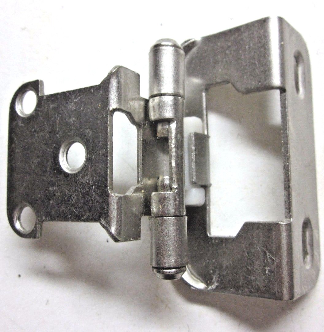 2 Amerock 7550 Satin Nickel Cabinet Door Hinges Self Close Wrap Picture 1 Of 6