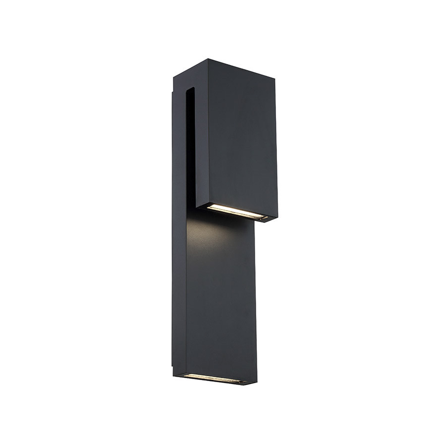 Modern Forms Ws W13718 Bk Double Down Led 18 Inch Black Outdoor Wall Picture 1 Of 4