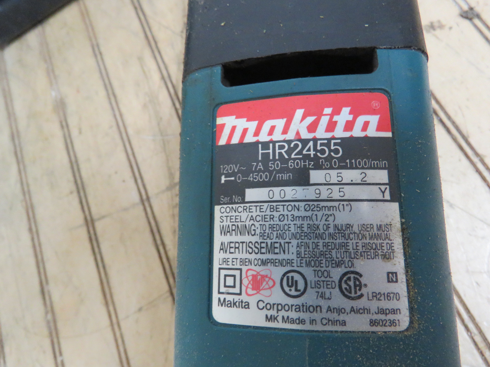 Makita Hr2455x 1 Inch D Handle Rotary Hammer Drill Ebay Makita Hr2455x 1 Inch D Handle Rotary Hammer Drill Ebay