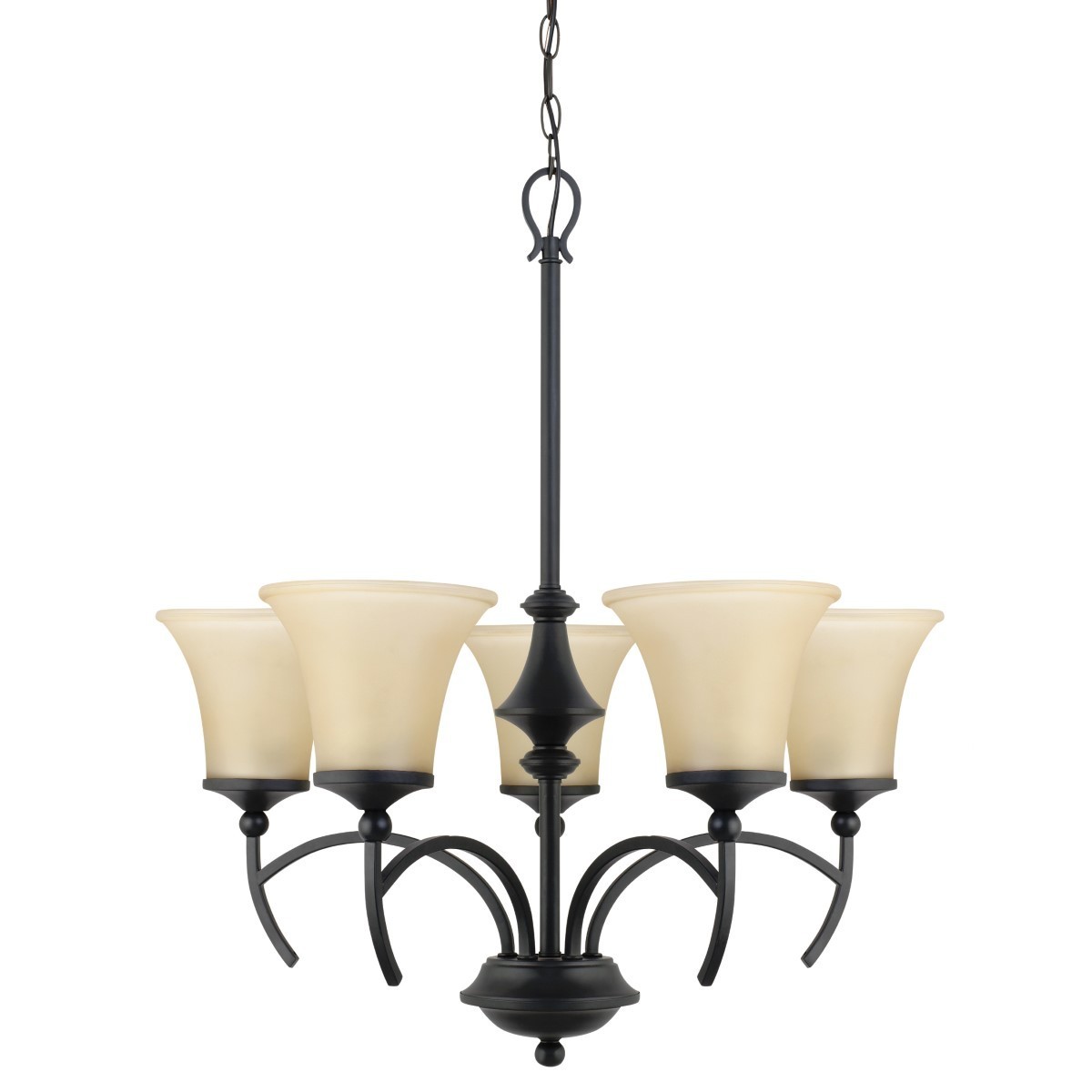 Globe Electric 65574 Bridgette 5 Light Chandelier Large Iron Black Picture 1 Of