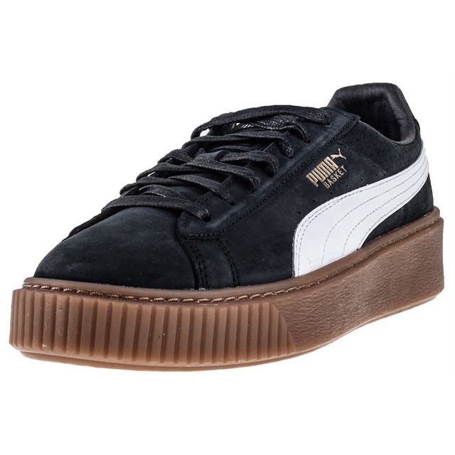 Puma Basket Platform Perf Gum Donna White Black Pelle Scarpe 5 UK Puma Basket Platform Perf Gum Donna White Black Pelle Scarpe 5 UK