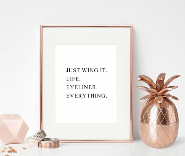 Makeup Beauty Quote Print Bedroom Dressing  Room  Decor  Sign 