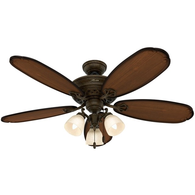 Hunter 54015 Crown Park Tuscan Gold 54 Ceiling Fan With Light Hunter 54 Ceiling Fan Tuscan Gold