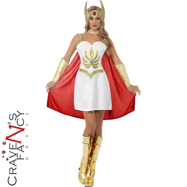 Ladies 80s She-ra Princess Fancy Dress 1980s TV Character Costume ...