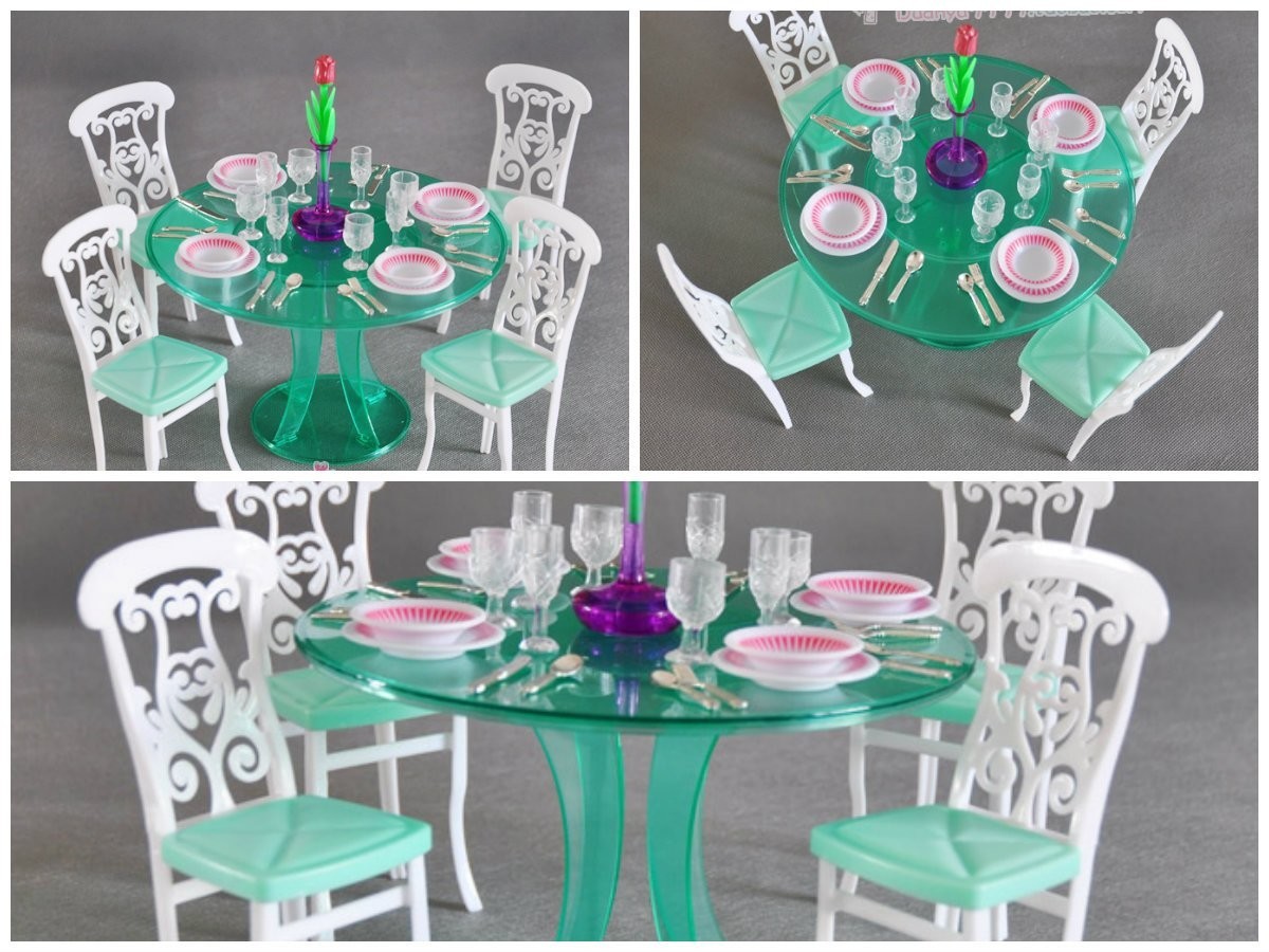 Gloria Barbie Size Dollhouse Furniture Dining Room Green Picture 1 Of