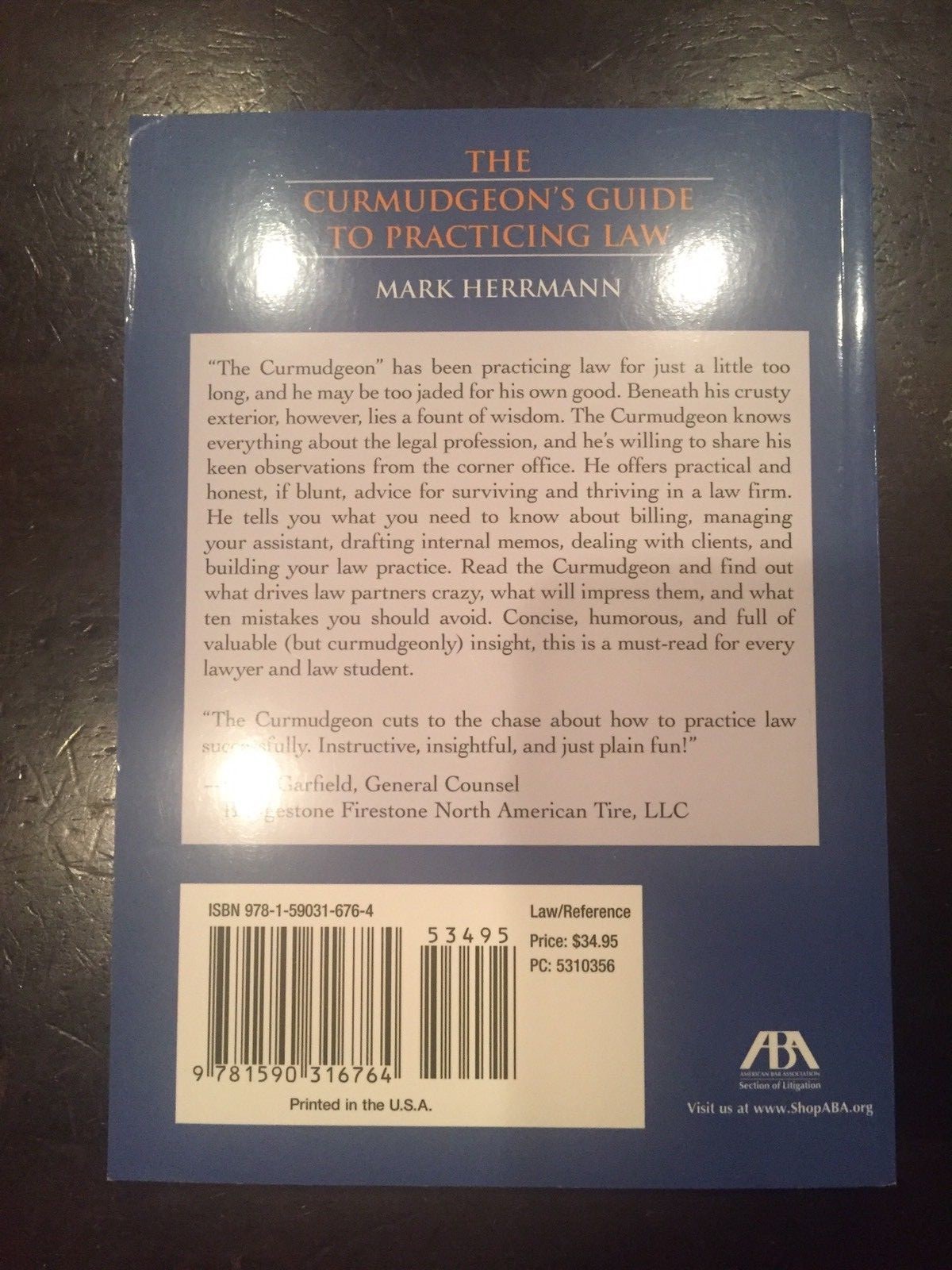 The Curmudgeon's Guide to Practicing Law by Mark Herrmann (2006, Paperback) | eBay