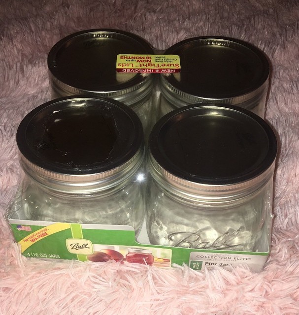 Mason Jars 16 Oz Wide Mouth 4 Set Pint Lids Vintage Style Canning Mason Jars 16 Oz Wide Mouth 4 Set Pint Lids Vintage Style Canning Wedding Jar