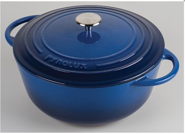Pyrolux Pyrochef Cerole 24cm 4l Blue Cast Iron Cookware Bakeware New Pyrolux Pyrochef Cerole 24cm 4l Blue Cast Iron Cookware Bakeware Kitchen