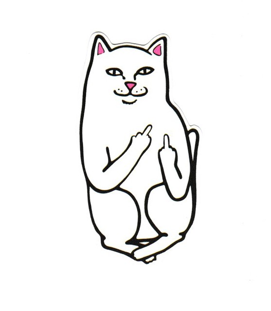 RIPNDIP Rip N DIP Cat Nermal Middle Finger Dope Skateboard
