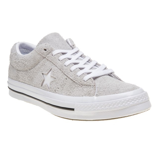Converse One Star OX Uomo Nero Bianco in Pelle Scamosciata Scarpe Da Ginnastica UK 8 Converse One Star OX Uomo Nero Bianco in Pelle Scamosciata Scarpe Da Ginnastica UK 8