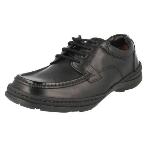 Clarks Mens Casual Line Day Leather Shoes In Black Clarks Mens Casual Line Day Leather Shoes In Black