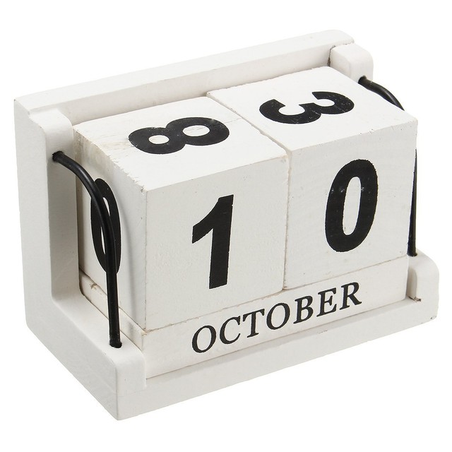 Vintage Desk Calendars Wood Perpetual Calendar Shabby Chic Blocks Jeteven Vintage Wooden Block Perpetual Calendar Desk Accessory Shabby Rustic