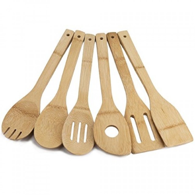 Huji Bamboo Posters Prints Wooden Kitchen Cooking Utensils Gadget Huji Bamboo Wooden Kitchen Cooking Utensils Gadget Set Of 6 Spoon Spatula