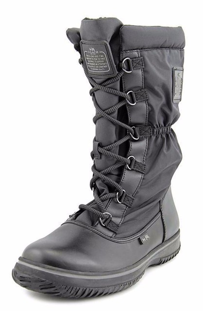 Womens Boots COACH Sage Black Rubber Womens Boots COACH Sage Black Rubber