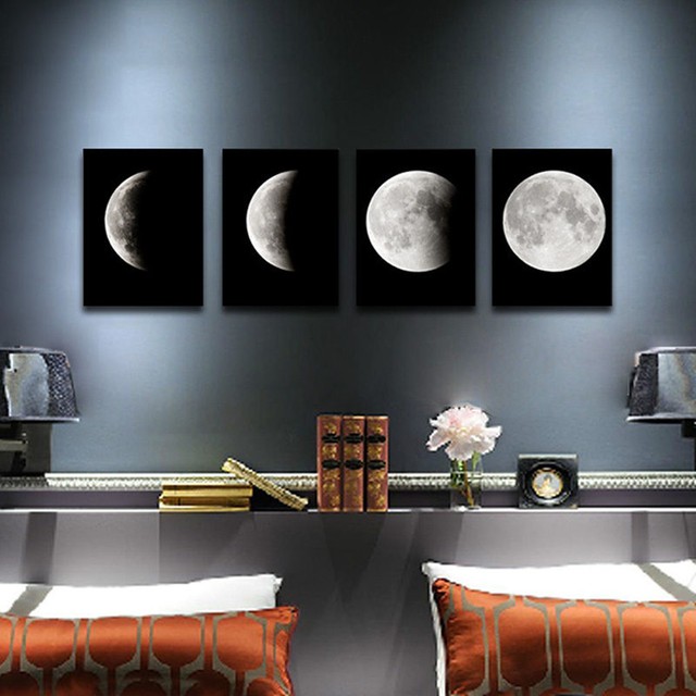 Canvas Print Wall Art Painting Pictures Home Decor Poster Abstract Canvas Print Wall Art Painting Pictures Home Decor Poster Abstract Moon Unframed