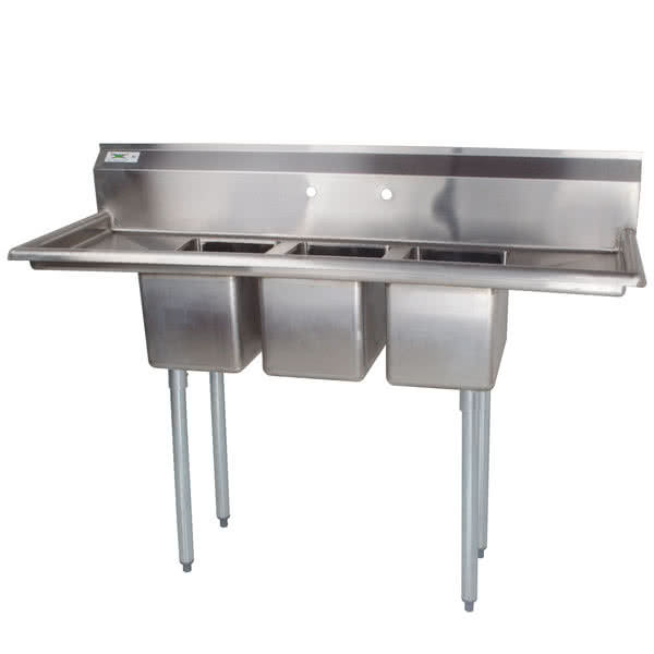 3 Compartment Stainless Steel Nsf Listed Commercial Sink With Two 3 Compartment Stainless Steel Nsf Listed Commercial Sink With Two Drainboards