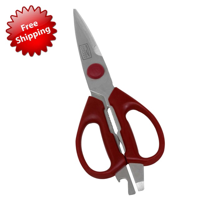 Chicago Cutlery Shears Kitchen Scissors Pampered Chef Stainless Chicago Cutlery Shears Kitchen Scissors Pampered Chef Stainless Steel Blades Red