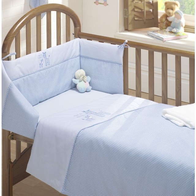Time To Sleep 3pcs Baby Nursery Cotbed Bedding Set Duvet Quilt Time To Sleep Nursery Baby Boy Cot Bed Duvet Cover Quilt Bumper Sheet Set Blue